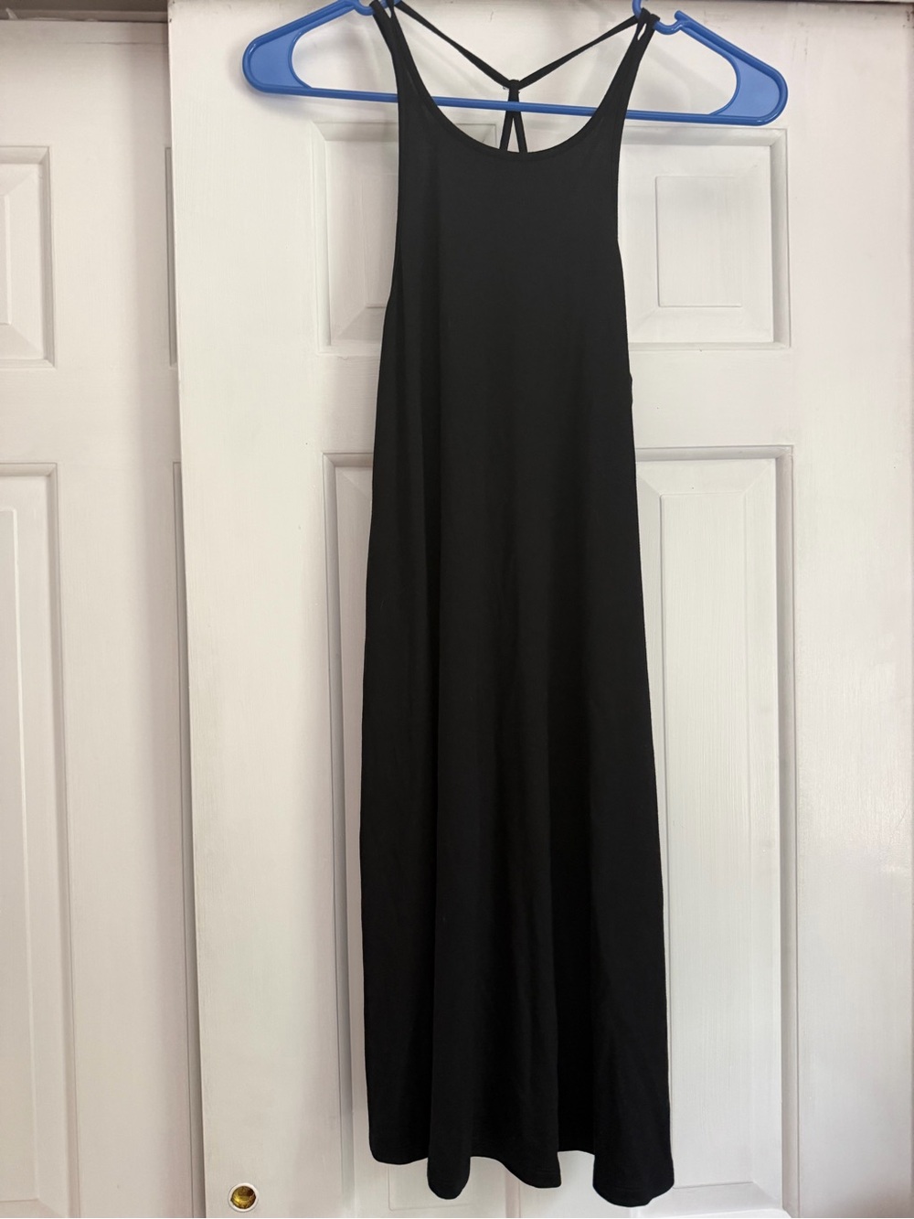 Express Black Mid Length Dress with Strappy Back NWT